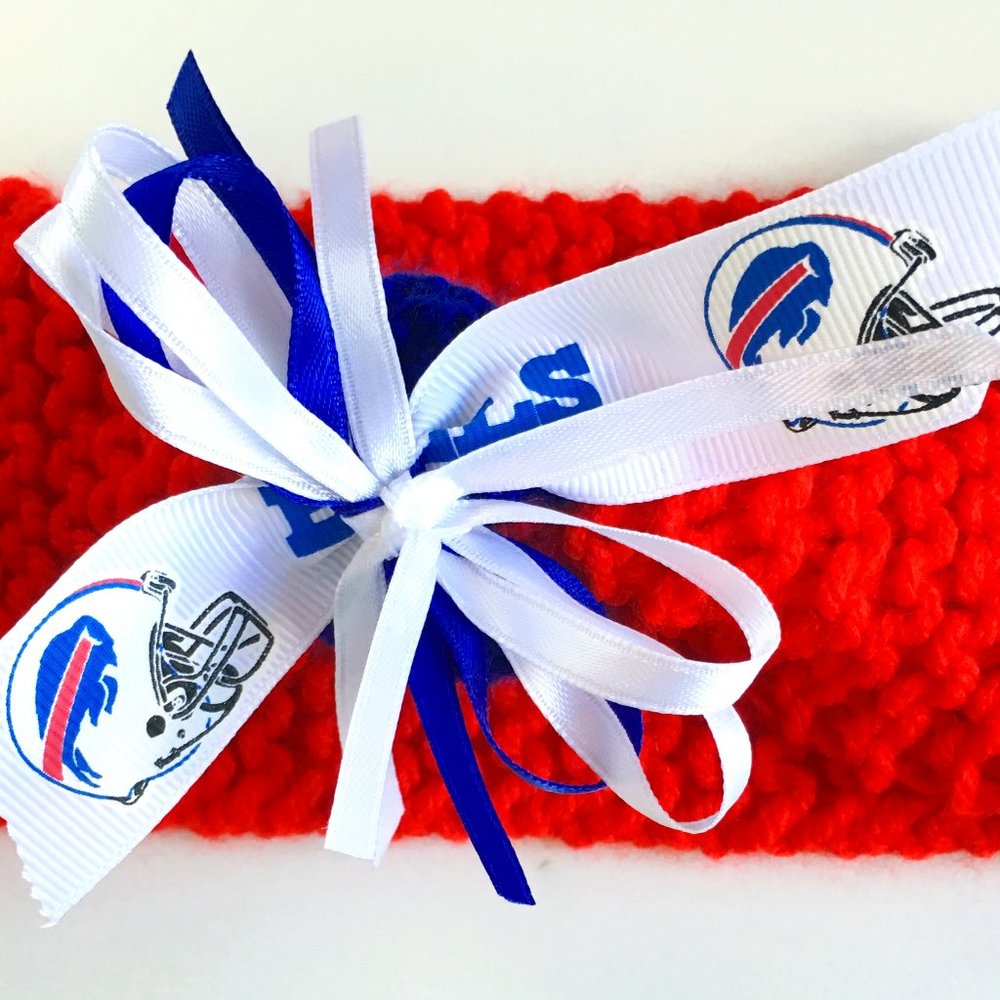 Buffalo BILLS Handmade Football Baby Headband 8NEW*